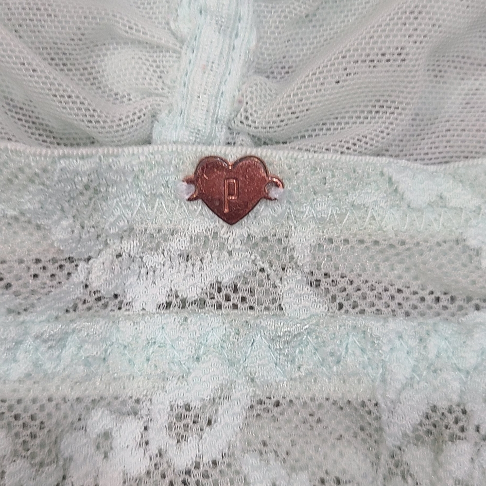 Victoria's Secret Pink Baby Blue Rhinestone Lace Bralette - Picture 5 of 6